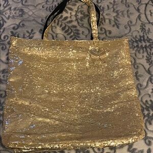 Victoria Secret gold tote bag